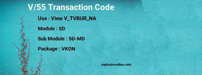 SAP V/55 transaction code