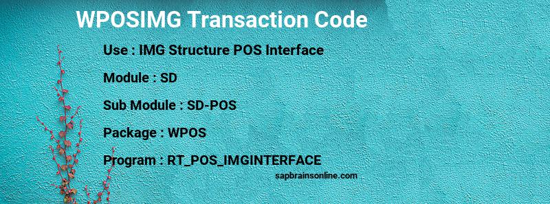 SAP WPOSIMG transaction code