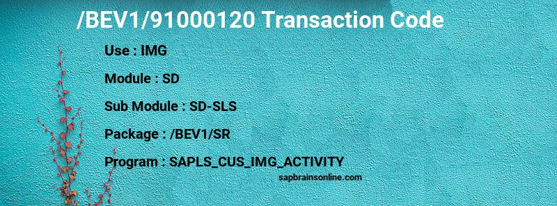 SAP /BEV1/91000120 transaction code