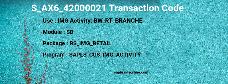 SAP S_AX6_42000021 transaction code