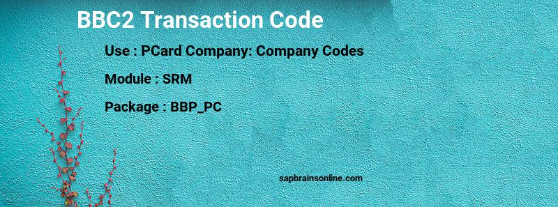 SAP BBC2 transaction code