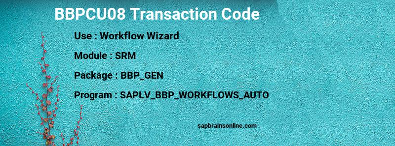 SAP BBPCU08 transaction code