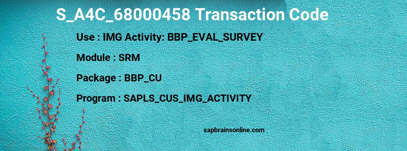 SAP S_A4C_68000458 transaction code