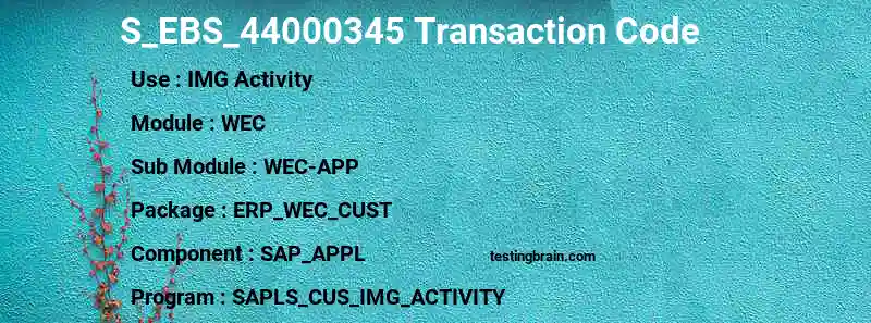 SAP S_EBS_44000345 transaction code