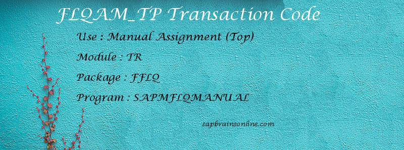 SAP FLQAM_TP transaction code