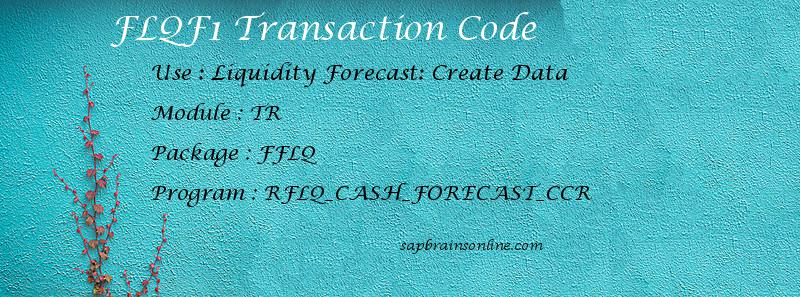 SAP FLQF1 transaction code