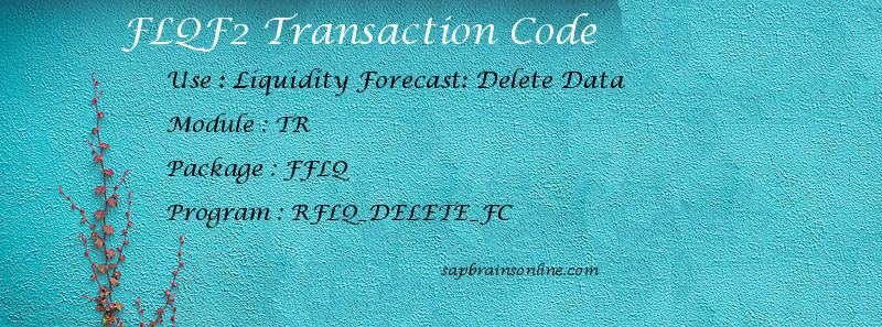 SAP FLQF2 transaction code
