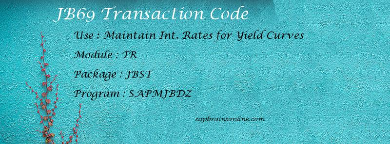 SAP JB69 transaction code