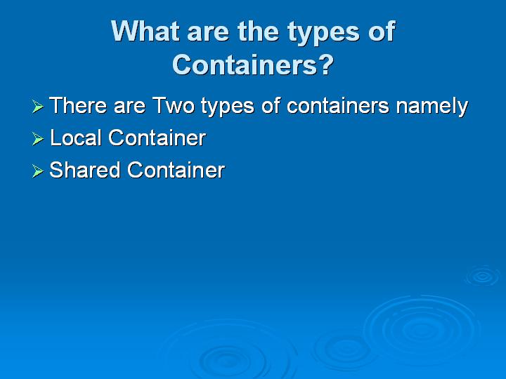 15_What are the types of Containers