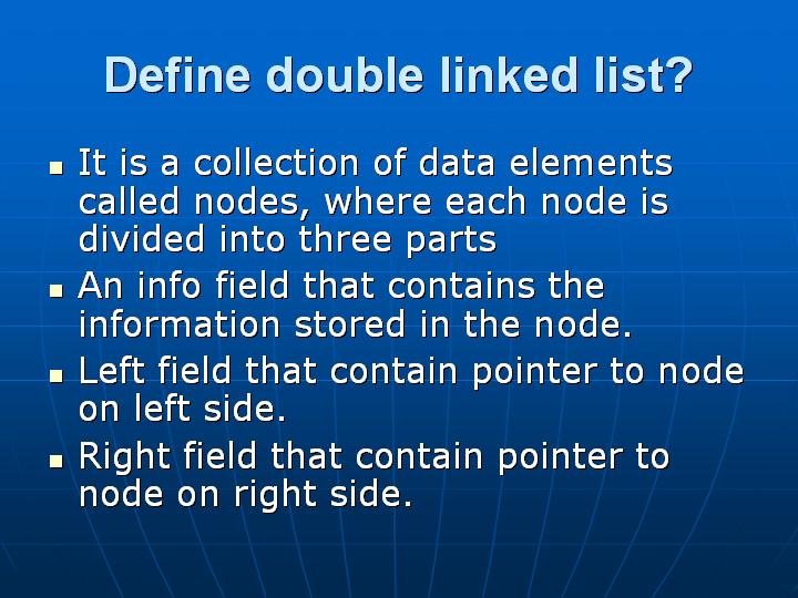 17_Define double linked list