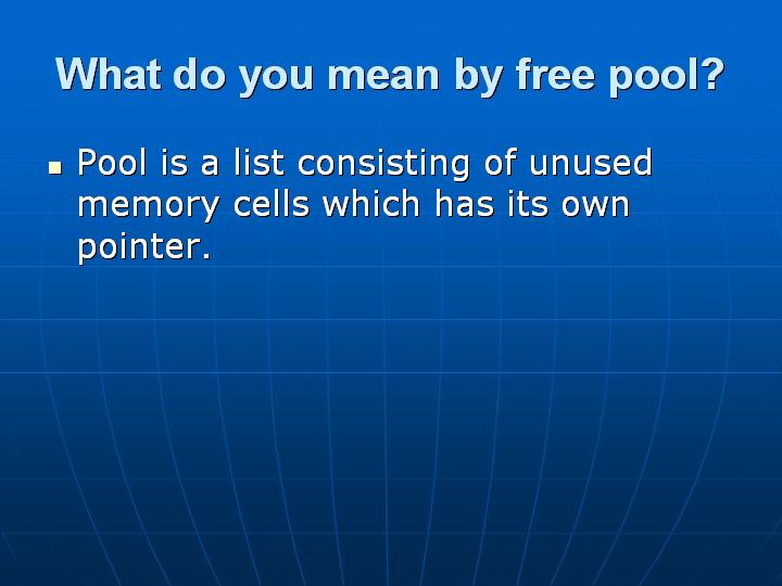 20_What do you mean by free pool
