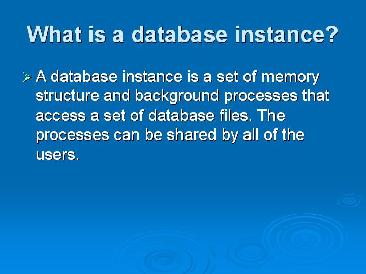 22_What is a database instance