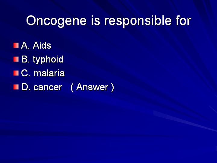 23_Oncogene is responsible for