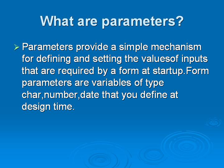 23_What are parameters