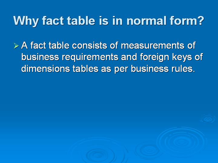 31_Why fact table is in normal form