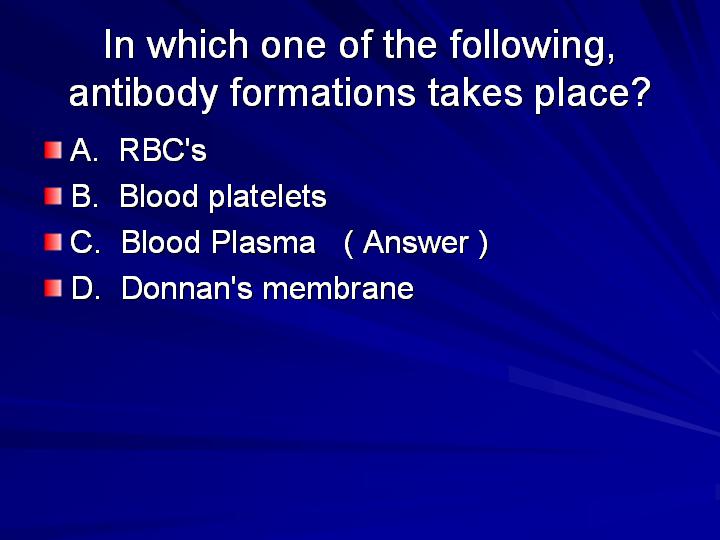 32_In which one of the following antibody formations takes place