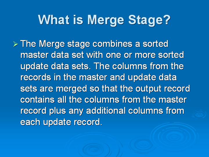 32_What is Merge Stage