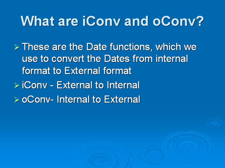 50_What are iConv and oConv