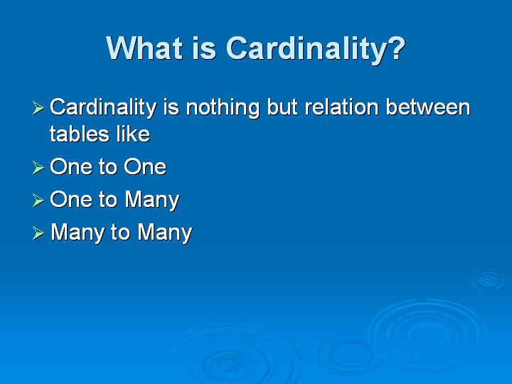 57_What is Cardinality