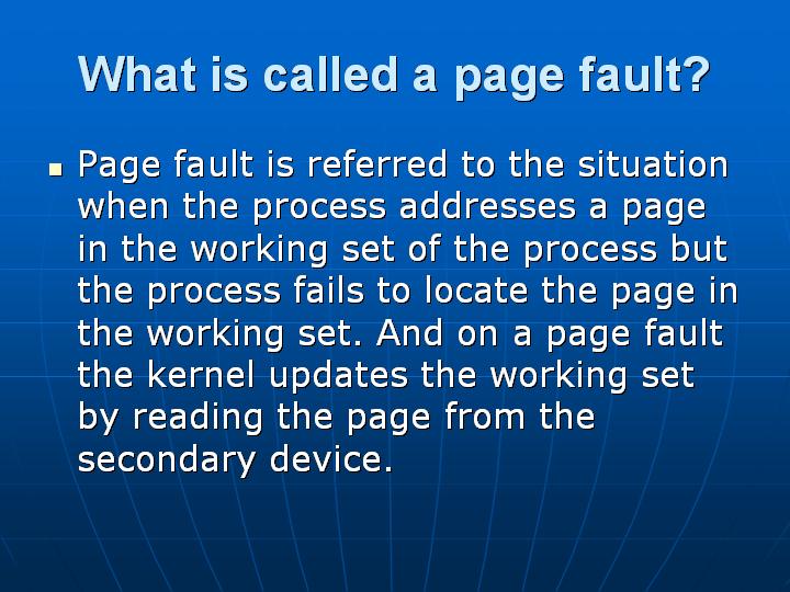 12_What is called a page fault