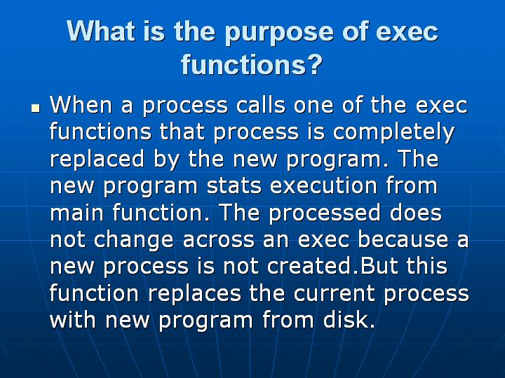 15_What is the purpose of exec functions