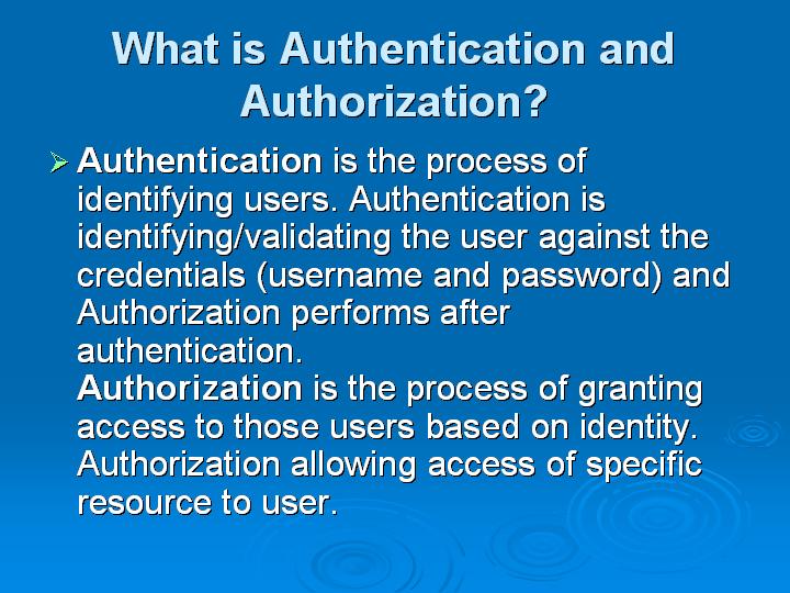 20_What is Authentication and Authorization