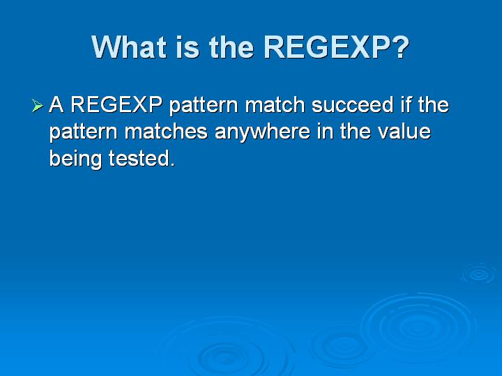 24_What is the REGEXP