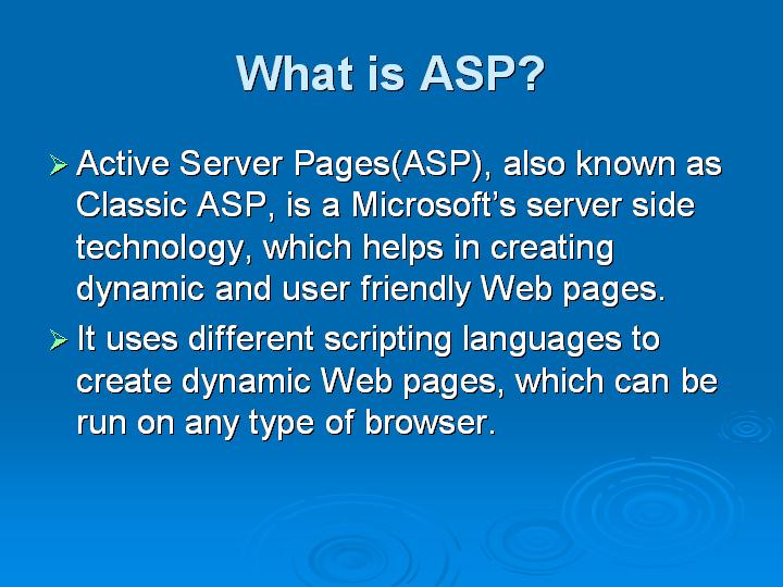 2_What is ASP