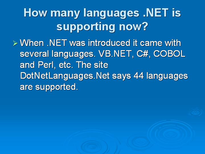 32_How many languages NET is supporting now