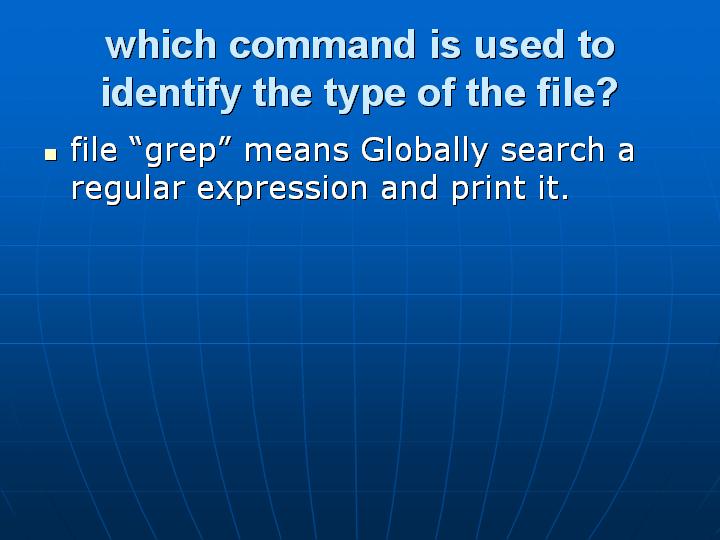 34_which command is used to identify the type of the file