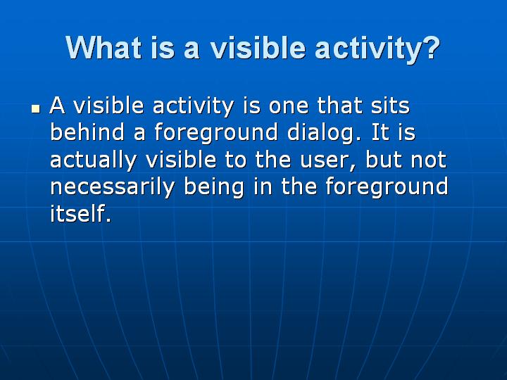 40_What is a visible activity