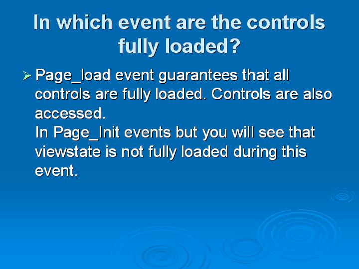 42_In which event are the controls fully loaded