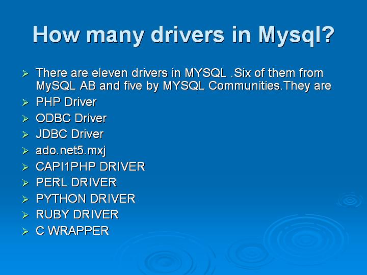 43_How many drivers in Mysql